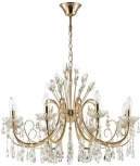 Подвесная люстра Odeon Light Versia 4977/8 (220V, хрусталь, подвески, на цепи, подсвечник, свеча)