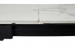 Стол CORNER 120 GLOSS STATUARIO WHITE SINTERED STONE / BLACK