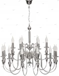 Подвесная большая люстра Jupiter Symfonia 1423 SM 18 CH (220V, на цепи, подсвечник, свеча)