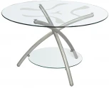 Стол журнальный Дуэт 3 металлик/ прозрачное от фабрики Mebelik