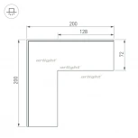 Угол SL-LINIA55-FANTOM внешний (Металл) 030131 Arlight