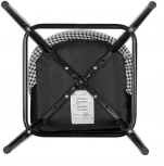 Стул полубарный Paola чёрный с жаккардом Bradex Home RF 0263