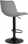 Стул барный DOBRIN TAILOR BLACK (серый велюр (MJ9-75)) 5017_BlackBase-LM BLACK, цвет сиденья серый (MJ9-75), основания черный