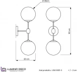 Бра Lumina Deco Zodiak LDW 6001-2 BK+WT (220V, шарики)