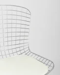 Стул обеденный Bertoia хромированный с белой подушкой УТ000004219
