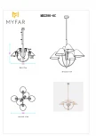 Потолочная люстра на штанге MyFar Lukas MR2390-6C (220V)