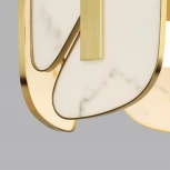 Подвесной светильник Odeon Light Chiara 6638/45L L-VISION металл/золотой/искусственный мрамор/акрил IP20 LED 45W 3000K 220V (на тросе)