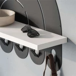 Вешалка для одежды METAL HANGER RAINBOW LEVE (ЛДСП/Белый) арт.LEV01117