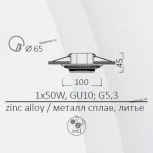 Встраиваемый точечный светильник Arte Lamp Occhio A5280PL-1AB (220V)