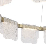 Подвесной сетильник ST Luce Voile SL6021.203.66 золотистый/прозрачный LED 1*66W 4000K (220V, на тросе, круглые)