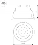 Встраиваемый точечный светильник светодиодный MS-ALORA-BUILT-R106-9W Day4000-MIX (WH, 40 deg, TRIAC) (Arlight, IP54 Пластик) 048079 (220V)