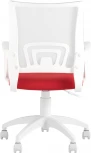 Кресло офисное TopChairs ST-BASIC-W красная ткань крестовина белый пластик УТ000036062