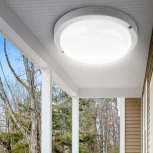 Настенно-потолочный светильник светодиодный со свето-шумовым датчиком ЭРА SPB-201-2-40K-008 (220V, круглые, IP65)