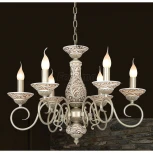 Подвесная люстра Favourite Gesso 1141-6P (220V, на цепи, подсвечник, свеча)