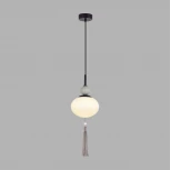 Подвесной светильник Lumion Gloriya 8273/1A черный/серый/белый, металл/керамика/стекло Е14 1*40W 220V (на проводе, шар)