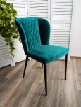 Стул НЕКСТ Barkhat 87 Сине-зеленый, велюр без пальчиковый"/ черный каркас М-City"