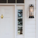 Настенный уличный светильник Eurofase QN-RIVAMAR-M-BLK-GD (220V, IP44)