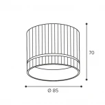Точечный светильник накладной Wolta WSL-GX53/18BG под лампу GX53 Черный / золотой NIMB