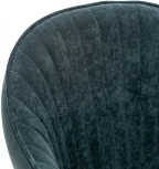 Стул с подлокотниками Вайд, каркас Черный, велюр Темно-зеленый 2500000185830 Leset