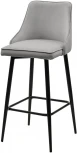 Барный стул ПАРКЕР H-09 Светло-серый, велюр / черный каркас, поворот.360 град., M-City 688M05126