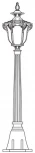 Наземный фонарь Feron Флоренция 11426 (220V, под старину, IP44)