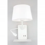 Бра с полкой на гибкой ножке для чтения Omnilux Talocci OML-62801-02 (220V, выключатель)