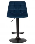 Стул барный DOBRIN TAILOR BLACK (синий велюр (MJ9-117)) 5017_BlackBase-LM BLACK, цвет сиденья синий (MJ9-117), основания черный