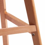 Стул TULIP SOFT BAR (mod. 75) светло-серый (HLR19)/натуральный (вельвет/дерево)