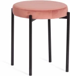 Табурет Tetchair REVO (Ткань,Металл/Корраловый,Черный) 20645