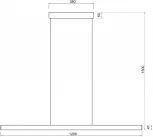 Подвесной линейный светодиодный светильник с датчиком движения Mantra Lineal 9036 (220V, на тросе)