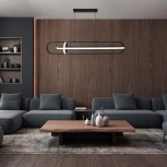 Подвесной светодиодный светильник с таймером Escada Orbital 10255/3LED 65Вт, с ПДУ, металл/силикон, черный (220V, на проводе)