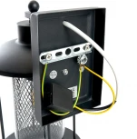 Настенный уличный светильник Feron Борда 48388 PL721 60W E27 черный Бордо (220V, круглые, IP44)