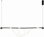 Подвесной светильник с гибким неоном светодиодный Kink Light Салли черный Led 60w с пультом ДУ (регулировка яркости, 220V, на проводе)