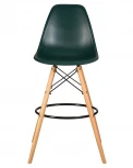 Стул барный DSW BAR (ножки светлый бук, цвет тёмно-зеленый (G-13))