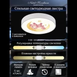 Потолочный светодиодный светильник круглый Natali Kovaltseva Kids INNOVATION STYLE 83122 с пультом ДУ 80W, 2 рассеивателя, белый, LED (регулировка яркости, для детской, 220V, круглые)