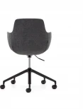 Рабочее кресло Tissiana темно-серого цвета, алюминиевые ножки с черной матовой отделкой La Forma (ex Julia Grup) арт.175086