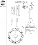 Подвесная люстра Olvera SL1633.203.12 ST Luce (220V, на тросе, круглые)
