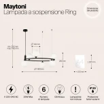 Подвесной светильник Maytoni Ring MOD013PL-06B (220V, на тросе, шарики, молекулы)
