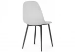 Стул Woodville на металлокаркасе Lilu light grey / black 15119