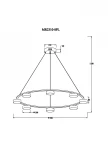 Подвесной светильник светодиодный MyFar Milla MR2310-8PL (220V, на тросе)