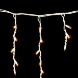 Гирлянда Бахрома 3,1 x 0,5 м Желтая 220В, 120 LED, Провод Белый Каучук, IP65