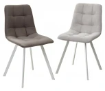 Стул CHILLI-Q SQUARE светло-серый #H09, велюр / белый каркас, 4 шт./1 к