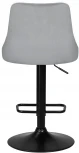 Стул барный DOBRIN JOSEPH BLACK (серый велюр (MJ9-75)) 5021_BlackBase-LM BLACK, цвет сиденья серый (MJ9-75), основания черный