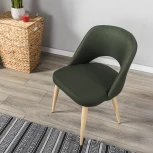 Стул R-Home Lars тёмно-зеленый/нат.дуб