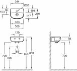 Рукомойник Jacob Delafon Odeon Up E4761 36 см