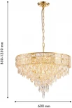Подвесная люстра хрустальная Favourite Elysium 4720-12P (220V, на цепи)