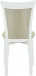 Стул Аврора Тулон 2, спинка мягкая, Эмаль белая/Атина