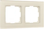 Рамка на 2 поста Favorit (молочный, стекло) Werkel W0021141 (a058814)
