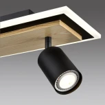 Настенный светильник со спотами Lumion Pine 8025/20WL черный/дерево, металл/МДФ LED GU10 3*10W + LED 20W 220V