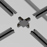 Коннектор Х-образный Unity встраиваемый черный (однофазный) Maytoni Technical TRA002CX-11B